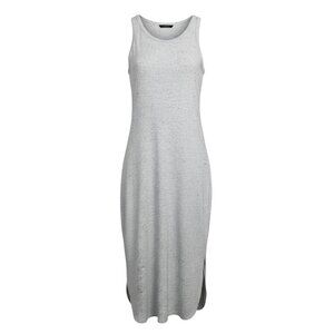 Gap Gray Knit Sleeveless Midi Dress Small Minimalist Tank Dress